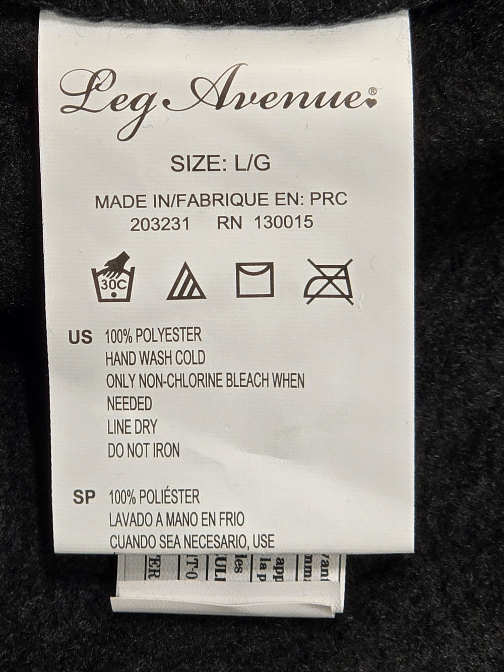 NWOT Leg Avenue Black Bat Wing Zip Up Hooded Costume Jacket Size L - Picture 6 of 10